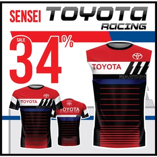 🌈โค้ดSENSEIOMGลด15%🌈เสื้อแขนสั้นพิมพ์ลาย(หน้า-หลัง) SENSEI ลายRacing Toyota