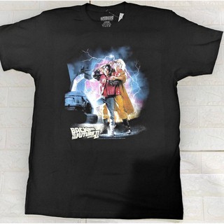 เสื้อยืดคอกลมcrew neckเสื้อภาพยนตร์ Backtothefuture ลิขสิทธิ์แท้S-4XL