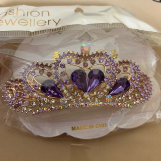 Korea VIVA Princess Style Crystal Violet Hair Clip :ที่ติดผมสุดชิค