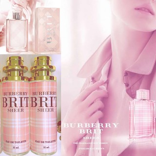 น้ำหอมผู้หญิง บลูเบอรี่ บริท เชียร์ BURBERRY Brit Sheer for Her EDT 35 ml. หอม หวาน ดอกไม้นานาพรรณ กลิ่นเย้ายวน