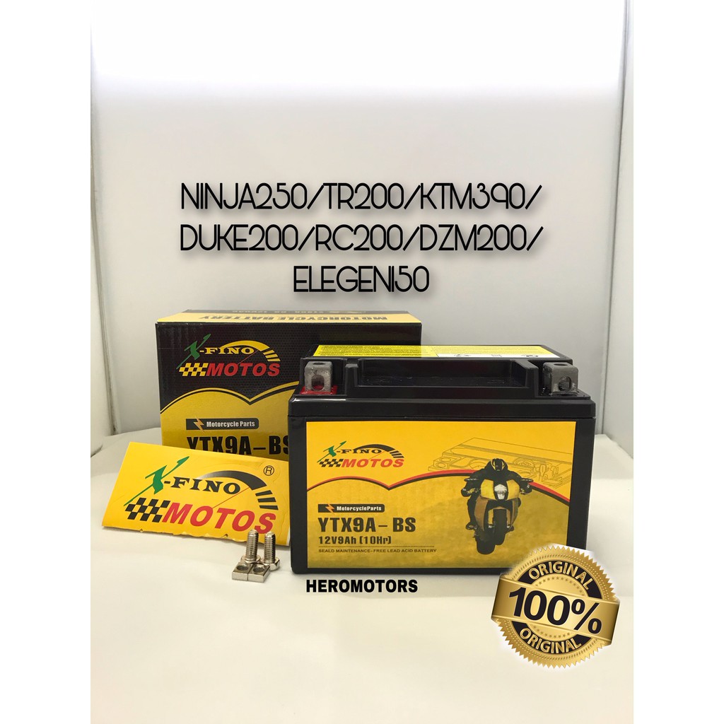 MARI-MARI TENGOK MOTORCYCLE BATTERY, BATTERY YTX9A-BS(X-FINO) (DRY) คุณภาพดี