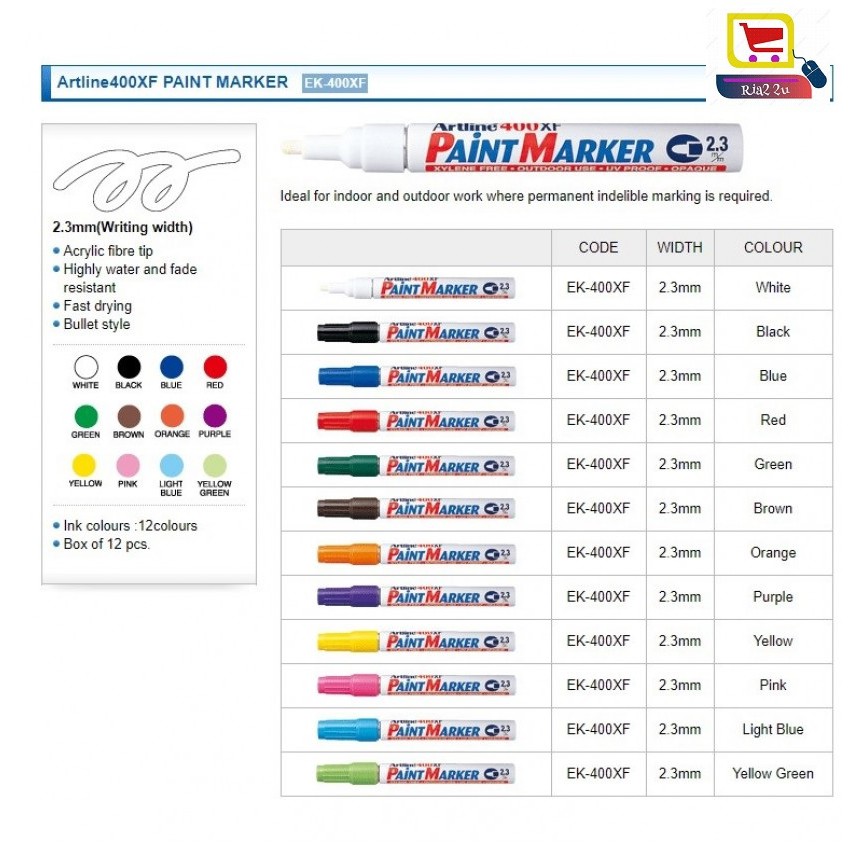 ARTLINE PAINT MARKER 400XF 2.3mm