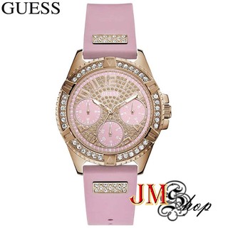 Guess Lady Frontier นาฬิกาข้อมือผู้หญิง สายซิลิโคนสีชมพู รุ่น W1160L5