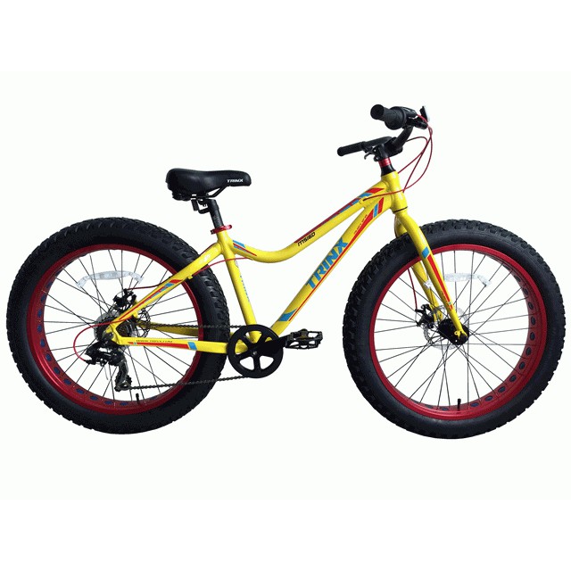 จักรยานล้อโต TRINX รุ่น M516D สีเหลือง ล้อ 26 นิ้ว เกียร์ 7 สปีด เฟรมอลูมิเนียม