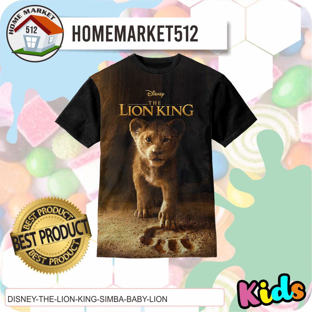 The Lion King Simba Baby Lion เสื้อยืดสําหรับเด็กชายและเด็กหญิง | ตลาดบ้าน512