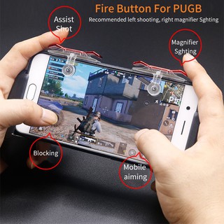 จอยรุ่นใหม่E9 รุ่นใสจอย ROS เกมมือถือสำหรับPUBG STG FPS TPS Trigger ปุ่มเกมยิงAim Key l1R1 Controller