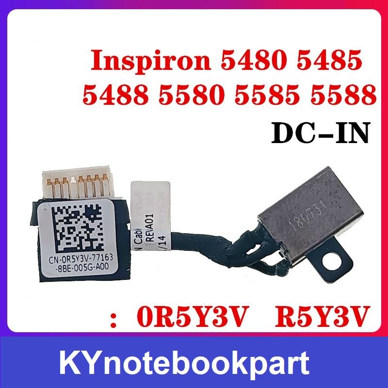 สายไฟ สายไฟ DC IN Dell Inspiron 5480 5485 5488 5580 5585 5588 450.0F70C.0001 0R5Y3V
