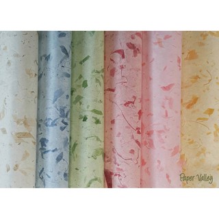 Paper Valley กระดาษสาใส่ใบมะม่วง Mango Leaf Kozo Paper (64x47 cm, 1 แผ่น &amp; ขั้นต่ำ 5 แผ่น)