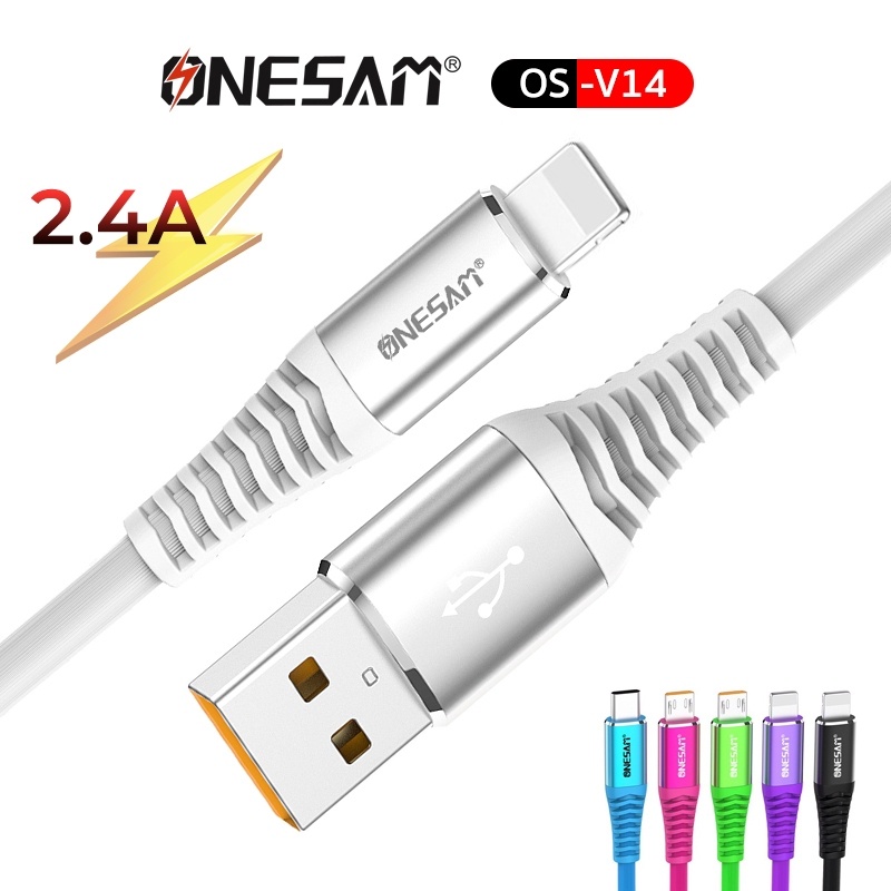 ONESAM รุ่น OS-V14 สายชาร์จและถ่ายโอนข้อมูล Data Cable FAST Charging ชาร์จไว 2.4A ยาว 1 ม. ของแท้ 10