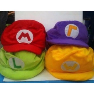 หมวกมาริโอ้ ใบพอง หมวก mario นุ่มนิ่ม พร้อมส่ง