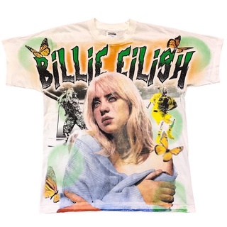 🔥เสื้อวง Overprint BILLIE EILISH🔥Size “ L / XL♦️ผ้าฟอกเก่า ผ้านุ่ม งานสวยใส่สบาย โปรดสอบถามไซร้หรือระบุไซร้ด้วยน่ะค่ะ