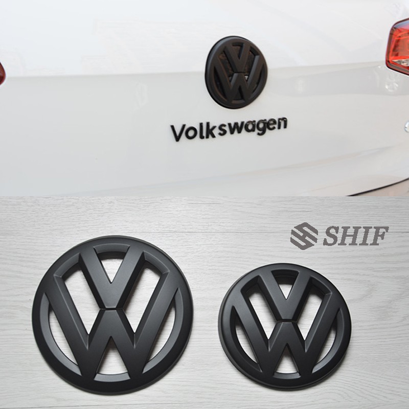 2X Matte สีดํากระจังหน้าด้านหลังโลโก้ป้ายสัญลักษณ์สําหรับ Volkswagen Golf MK6 7 7.5