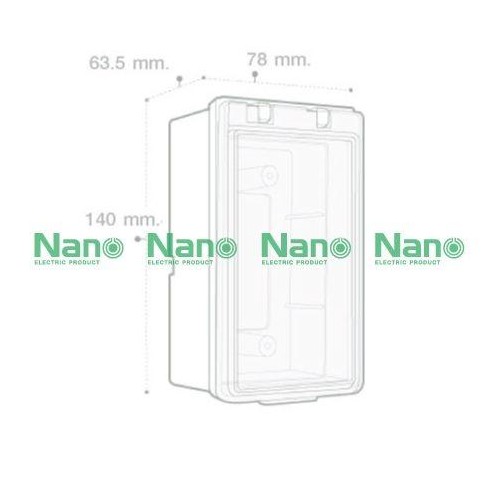 Nano กล่องฝาปิดกันน้ำ ฝาใส รุ่น NANO-406C (สำหรับหน้ากาก รุ่น Classic Series)