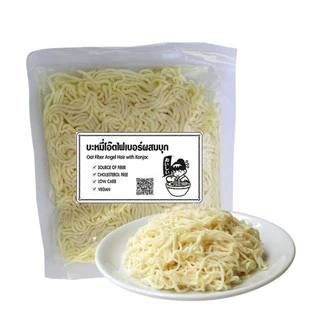 MOKI บะหมี่โอ๊ตไฟเบอร์ผสมบุก พร้อมทาน 100กรัม (FK0214-1) เส้นบุก ไม่มีแป้ง คีโต keto Oat Fiber Fettuccine With Konjac