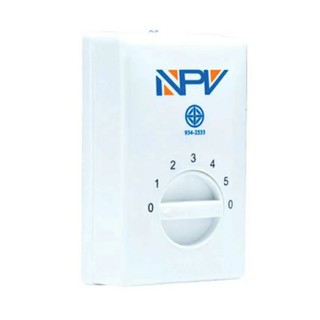 NPV Ceiling Switchesสวิทซ์พัดลม 5 จังหวะ (สีขาว)