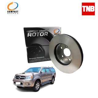 Compact Brakes จานเบรค จานดิสเบรคหน้า สำหรับ Toyota Vigo 4x2 prerunner ตัวสูง 4x4 โตโยต้า วีโก้ พรีรันเนอร์ ปี 2005-2008 จานขนาด 297