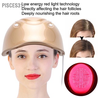 Pisces317 หมวกกันน็อคเลเซอร์ 100‐240V สีทอง สําหรับปลูกผม 160 ชิ้น