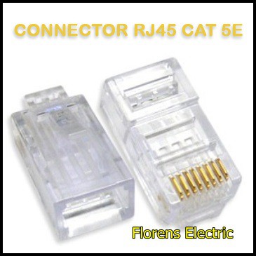 RJ45 Cat 5e Jack Connector LAN PIN RJ 45 RJ-45 Connector