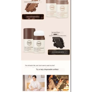 NOVO5356(ใหม่/แท้) novo hair line powder โนโว ปิดผมบาง ที่ปิดเหม่ง ผงแป้งเพิ่มโวลุ่ม จัดเเต่งทรงผม