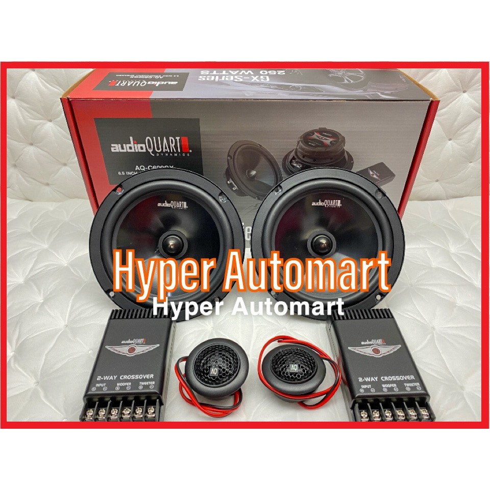Audio Quart Car GX-Series 6.5 "นิ้ว 2-Way Component Speaker (AQ-C602GX) Myvi Axia Beeza Alza Viva Sa