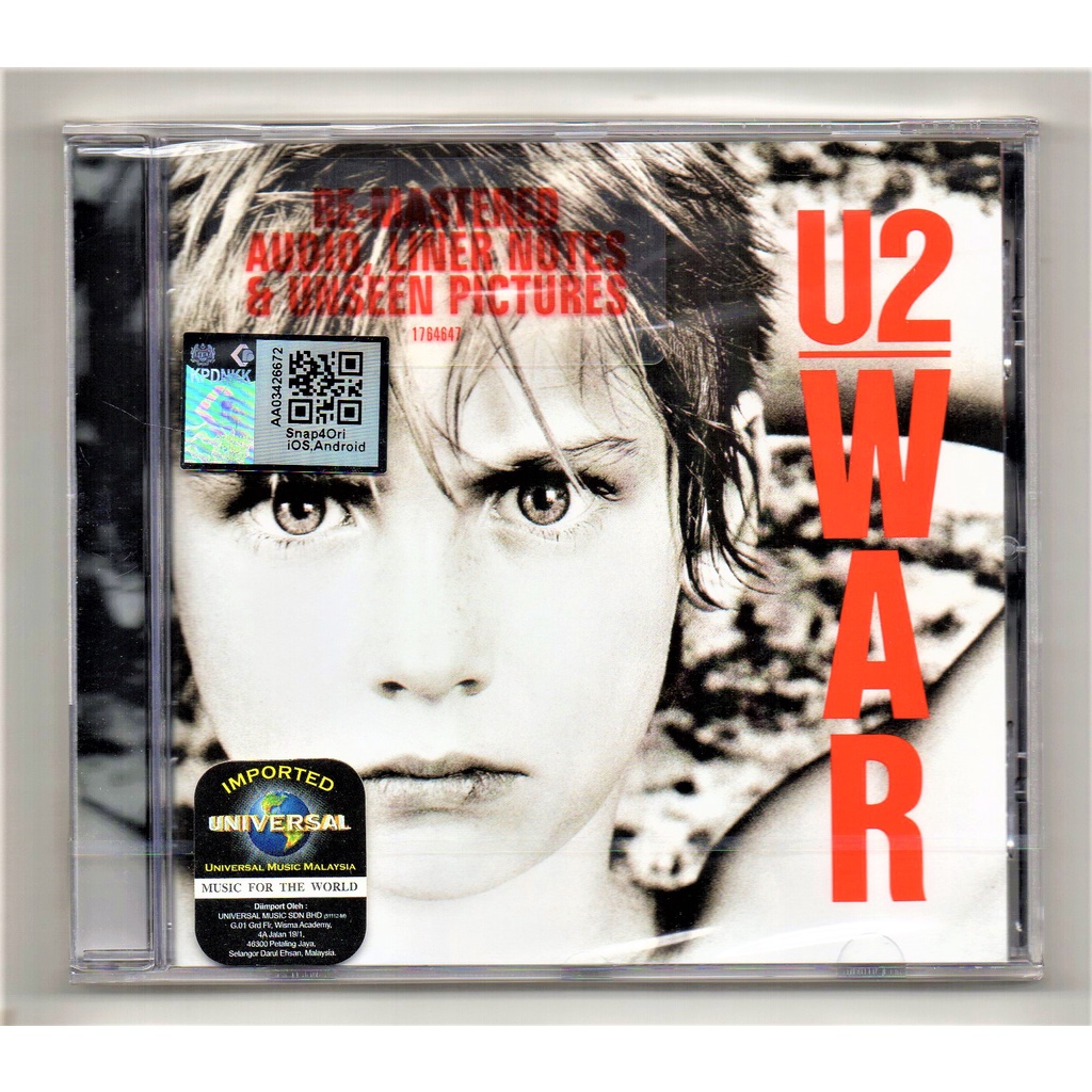 U2 - WAR ( เสียงที่สร้างใหม่, Liner Notes & Unseen Pictures ) ( CD นําเข้า)