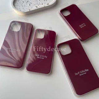 เคสกำมะหยี่ รุ่น 7-16promax เคสซิลิโคนสีพื้น ไม่มีโลโก้ (สีไวน์) พร้อมส่ง !!!