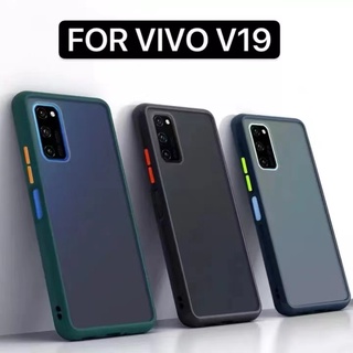 12  [ส่งจากไทย] เคสกันกระแทก ปุ่มสีผิดด้าน Case Vivo V19 เคสโทรศัพท์ วีโว่ ขอบนิ่มหลังแข็ง เคส vivo V19