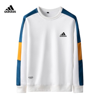 Adidas เสื้อกันหนาวแขนยาว คอกลม ระบายอากาศ ของแท้ 100% แฟชั่นคู่รัก สําหรับผู้ชาย