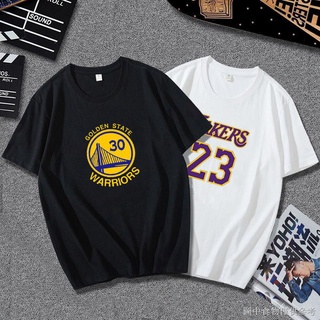 [Warrior Western Champion] เสื้อยืดแขนสั้น ผ้าฝ้ายแท้ ทรงหลวม ลาย James Owen Kobe Curry สําหรับผู้ชาย นักเรียน