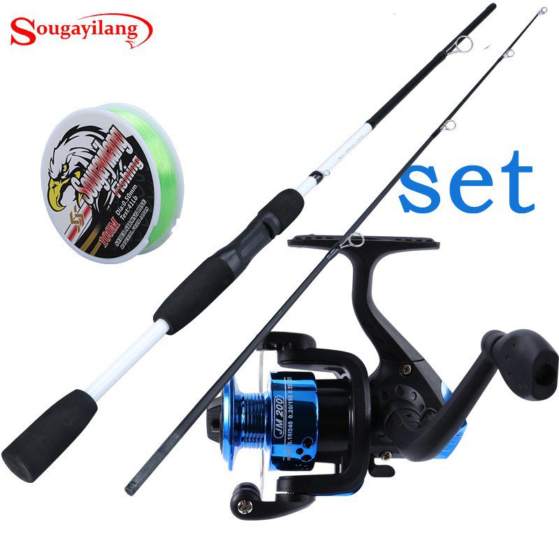 Sougayilang Cheap Fishing Rod Reel Set with Nylon Line (100m) UW5E