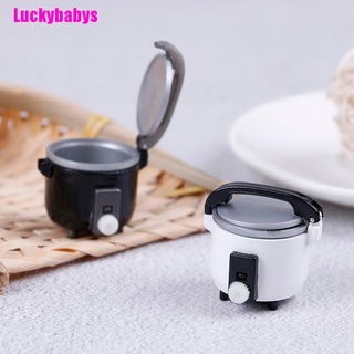 (Luckybabys) หม้อหุงข้าว ขนาดเล็ก 1:12 สําหรับบ้านตุ๊กตา