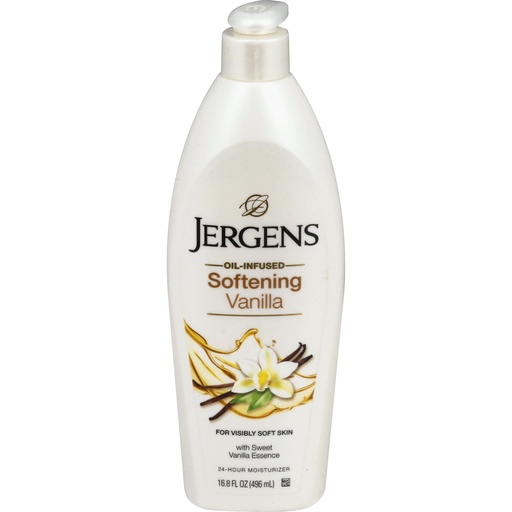 Jergens Softening Vanilla OilInfused Moisturizer Lotion 496ml. เจอร์