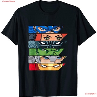 เสื้อยืดลำลอง Marvel Avengers Super Hero Eyes Black T-Shirt Sports T-shirt