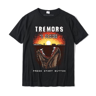 เสื้อยืดครอปเสื้อยืด พิมพ์ลายโปสเตอร์เกม Tremors 8Bit คุณภาพสูง แบบสวมหัวS-5XL