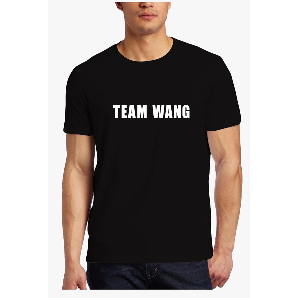 เสื้อยืดผ้าฝ้ายพิมพ์ลายแฟชั่น GOT7 JACKSON WANG ☛ TEAM WANG T Shirt - TEAM WANG  สกรีนด้านหน้า