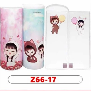 baby life กล่องดินสออเนกประสงค์รูปแบบใหม่ มีเครื่องคิดเลขในตัว มีกระจกตัว ลายการ์ตูนน่ารัก รุ่น：Z66