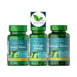 Puritans Pride Ginkgo Biloba 120 mg / 30, 100, 200 Capsules