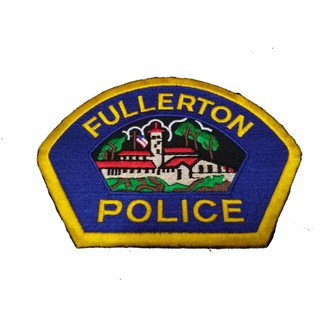 [ตัวรีด เย็บได้] FULLERTON POLICE ป้ายติดเสื้อ logo Embroidered Sew Iron On Patches Badge