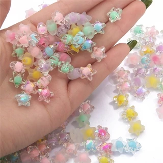 ลูกปัดอะคริลิครูปดาวสําหรับทําเครื่องประดับ 80 ชิ้น / ล็อต