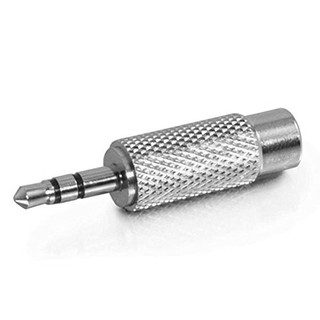 3.5 mm Stereo Male to RCA Mono Female Audio Adapters silverilver