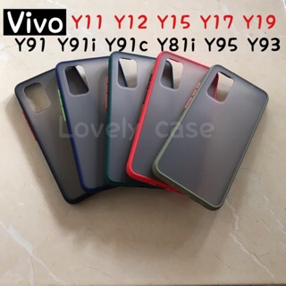 🇹🇭เคสขอบสี หลังด้าน Vivo Y11 Y12 Y15 Y17 Y19 Y91c Y93 Y95