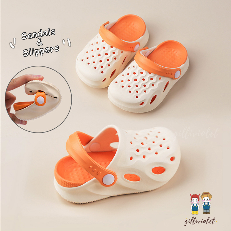 AYUER [พร้อมส่ง] รองเท้าแตะเพื่อสุขภาพ แบบ EVA น้ำหนักเบา กันลื่น สไตล์ชายหาด สำหรับเด็ก