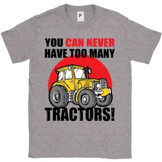 ใหม่ล่าสุด 2019 เสื้อยืดลําลอง แขนสั้น พิมพ์ลาย You Can Never Have Too Many Tractors Big Yellow Farm แฟชั่นสําหรับผู้ชาย