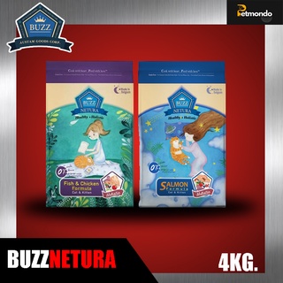 อาหารแมว Buzz Netura (High-Quality Meat/ Grain-Free) ขนาด 4kg.