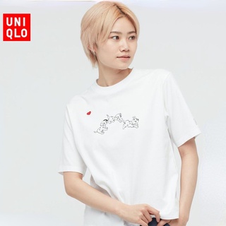 เสื้อยืด คอกลม แขนสั้น พิมพ์ลายดิสนีย์ สําหรับผู้หญิง (DISNEY Spot Dog)