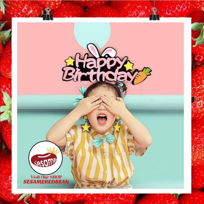 Hair Band Happy Birthday sozy .C Hair Band SesameRedbean