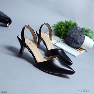 SHOES-DOODEE 	รองเท้าส้นสูงรัดส้น สไตล์กึ่งทางการ ดีไซน์ทรงหัวแหลม	G24-07D4-BLK	 [สีดำ]