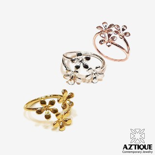 แหวนดอกไม้ สามารถปรับไซส์ได้ Flower Ring Adjustable Ring Jewelry ,bs sa