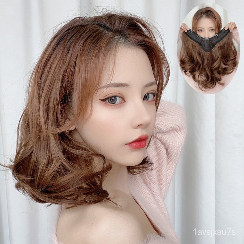 Wig Female Long Curly Hair Big Wave Cute One Piece Seamless U Shaped Long Hair Straight Natural 6319