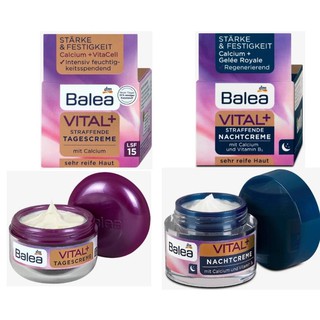 ครีมเติมแคลเซี่ยมให้ผิววัย55-70ปี Balea Vital Straffende Tagescreme mit Calcium LSF 15, Balea Nachtcreme